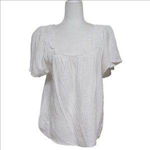 Beach Lunch Lounge Cotton Crinkle Gauze Top